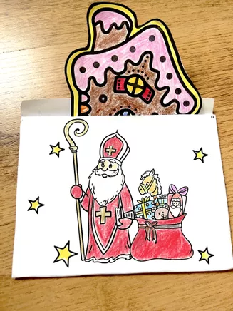 Bild in der Beschreibung des Unterrichtsmaterials Bastelvorlage und Malvorlage Weihnachten, Nikolaus, Weihnachtspost, Brief von LernTagebuch #5