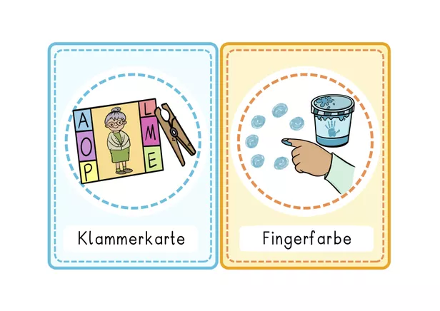 Bild in der Beschreibung des Unterrichtsmaterials Stationenschilder Buchstabenweg, Buchstabeneinführung, Zahlenweg + Clipart von LernTagebuch #1