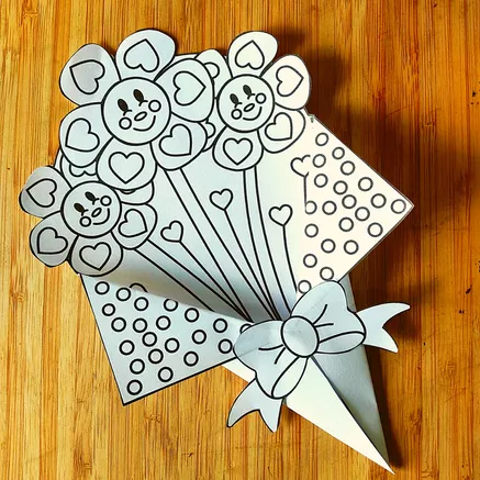 Bild in der Beschreibung des Unterrichtsmaterials Ramo de flores de San Valentín von Learn and Play #1