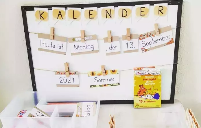 Bild in der Beschreibung des Unterrichtsmaterials Tafelkalender - Kalender für die Klasse - Klassenkalender von FreuleinBerg #1