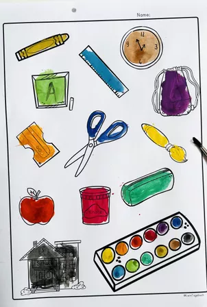 Bild in der Beschreibung des Unterrichtsmaterials Hörverstehen Hörübung Vorschule, Grundschule oder Leseverständnis. Kunst, Deutsch von LernTagebuch #1