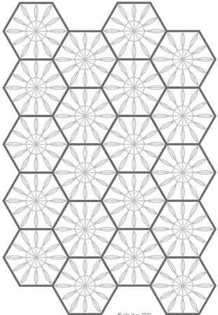 Bild in der Beschreibung des Unterrichtsmaterials Sechsecke spiegeln (Achsensymmetrie, Kunst, Schneeflocken) von abc shop #3