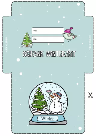 Bild in der Beschreibung des Unterrichtsmaterials Bastelvorlage und Malvorlage Weihnachten, Nikolaus, Weihnachtspost, Brief von LernTagebuch #3