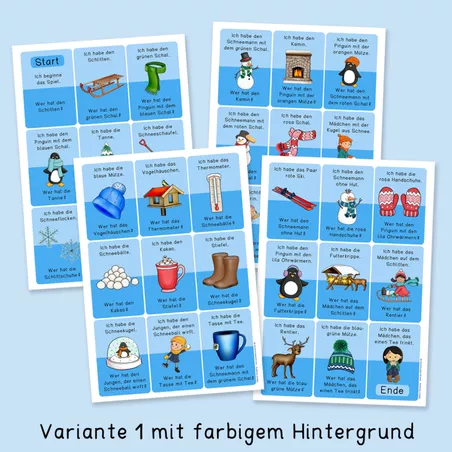Bild in der Beschreibung des Unterrichtsmaterials Winter - Lesespiel (Ich habe ... Wer hat ...) von Grundschulatelier #1