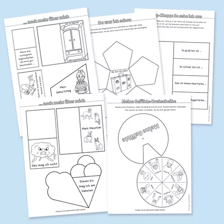 Bild in der Beschreibung des Unterrichtsmaterials Lapbook: Das bin ich (Sachunterricht, Deutsch, Religion) von Grundschulatelier #1