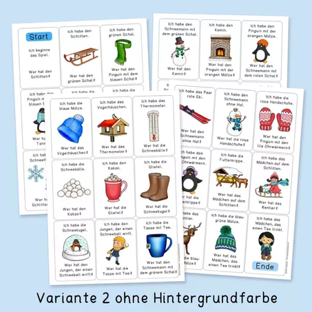 Bild in der Beschreibung des Unterrichtsmaterials Winter - Lesespiel (Ich habe ... Wer hat ...) von Grundschulatelier #2