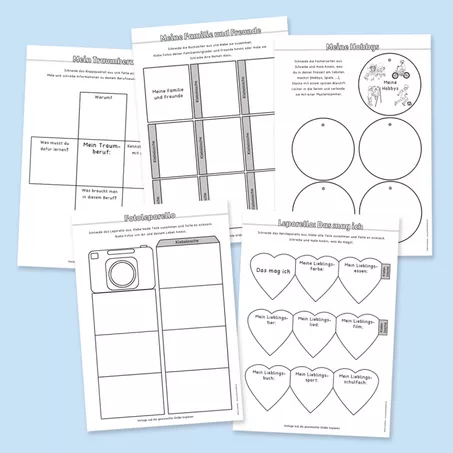 Bild in der Beschreibung des Unterrichtsmaterials Lapbook: Das bin ich (Sachunterricht, Deutsch, Religion) von Grundschulatelier #2