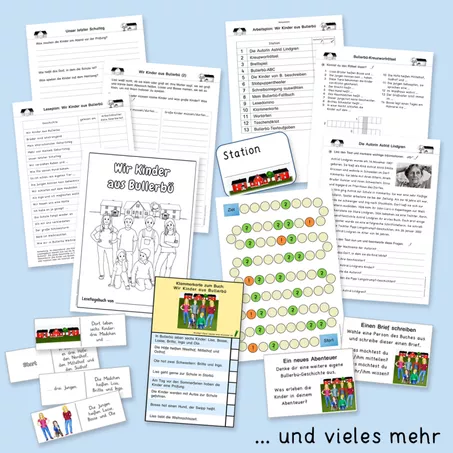 Bild in der Beschreibung des Unterrichtsmaterials Lernmaterial zu "Wir Kinder aus Bullerbü" (Lesetagebuch ) von Grundschulatelier #1