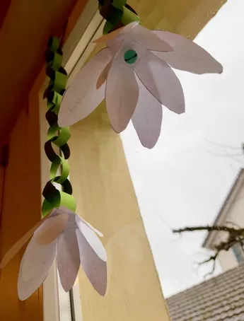 Bild in der Beschreibung des Unterrichtsmaterials ✂️ Kunst Schneeglöckchen basteln Bastelvorlage Frühblüher schneiden & kleben Frühling von smarts4kids #1