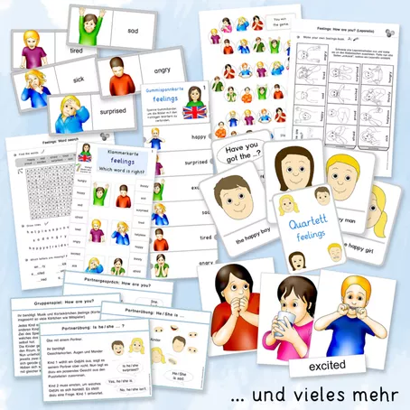 Bild in der Beschreibung des Unterrichtsmaterials Feelings (Englisch, Grundschule, Gefühle) von Grundschulatelier #1