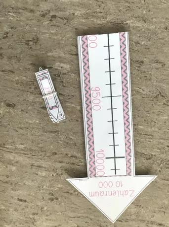 Bild in der Beschreibung des Unterrichtsmaterials Zahlenstrahl 10000 - Legematerial und Arbeitsblätter von Unterricht mit Herz #4
