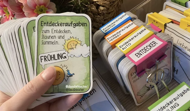 Bild in der Beschreibung des Unterrichtsmaterials 350 🔍 Entdeckerkarten für Ausflüge und zu Hause / PAKET von Doodleteacher #2