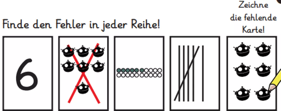 Bild in der Beschreibung des Unterrichtsmaterials Unterschiedliche Zahldarstellung im Anfangsunterricht ZR 12 (23 ABs) von abc shop #4