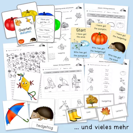 Bild in der Beschreibung des Unterrichtsmaterials Autumn (Englisch, Grundschule, Herbst) von Grundschulatelier #1