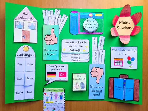 Bild in der Beschreibung des Unterrichtsmaterials Ich bin einmalig LAPBOOK Klasse 3 bis 6 Religion Ethik von Helles Köpfchen #1