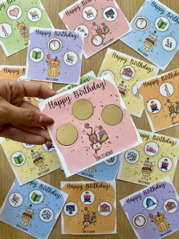 Bild in der Beschreibung des Unterrichtsmaterials Geburtstag | Rubbellose / Rubbelgutscheine von Janetti #1