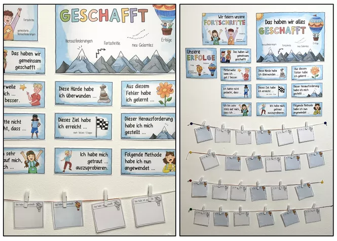Bild in der Beschreibung des Unterrichtsmaterials Unsere "Geschafft! / Erfolge Wand - Growth Mindset / Wachstumsdenken von Doodleteacher #1