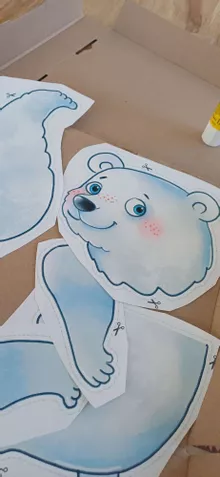 Bild in der Beschreibung des Unterrichtsmaterials Bastelbogen: Extragroßer "Eisbär" von illuBine #2