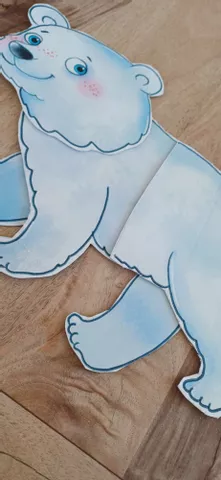 Bild in der Beschreibung des Unterrichtsmaterials Bastelbogen: Extragroßer "Eisbär" von illuBine #3