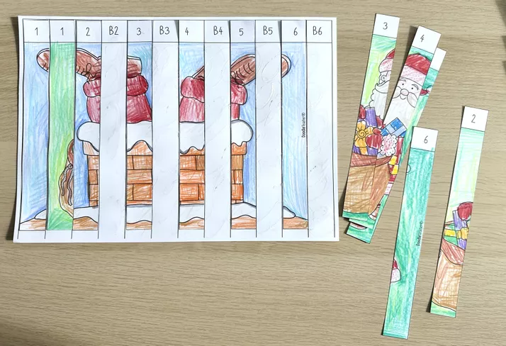 Bild in der Beschreibung des Unterrichtsmaterials Weihnachten - 10 Zickzack Kippbilder / Agamorph Winter von Doodleteacher #1