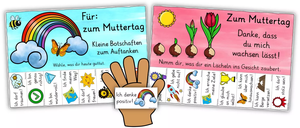 Bild in der Beschreibung des Unterrichtsmaterials Muttertag Geschenk / Growth Mindset to go Sprüche zum Abreißen von Helles Köpfchen #1