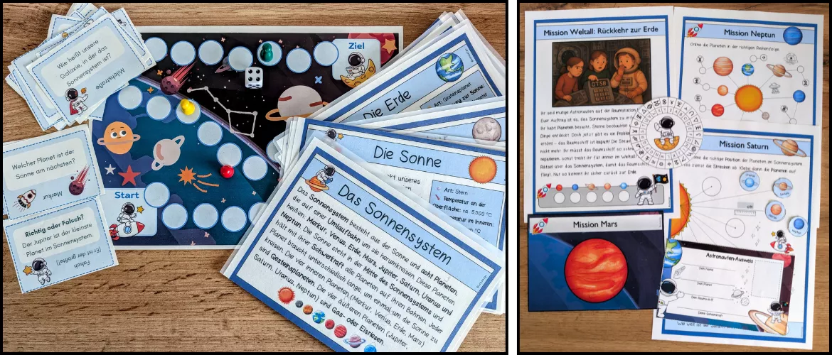 Bild in der Beschreibung des Unterrichtsmaterials PLANETEN Materialpaket / Sonnensystem von Schule2go #1