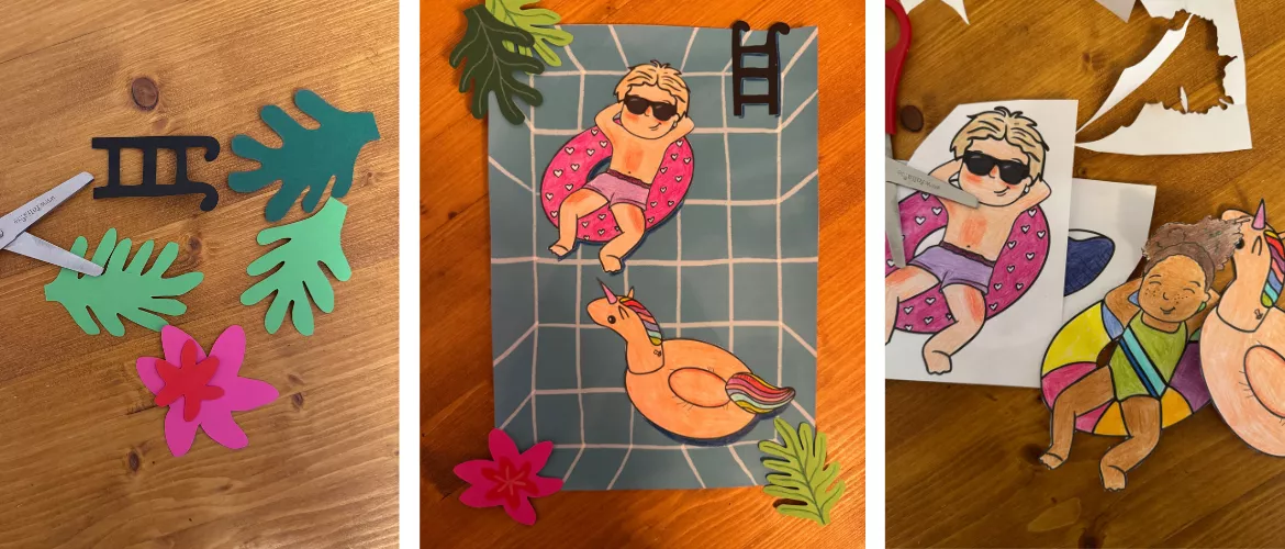 Bild in der Beschreibung des Unterrichtsmaterials Pool Party im Sommer / Kunst von Schule2go #1