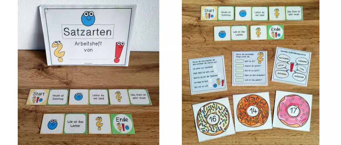 Bild in der Beschreibung des Unterrichtsmaterials SATZARTEN / Lernwerkstatt von Schule2go #1