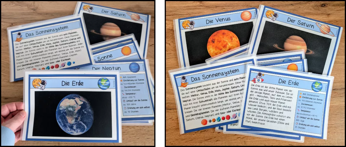 Bild in der Beschreibung des Unterrichtsmaterials PLANETEN Sonnensystem / Wissenskartei von Schule2go #1