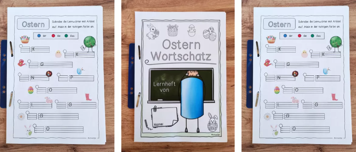 Bild in der Beschreibung des Unterrichtsmaterials OSTERN / Wortschatz / Lernheft (DaZ) von Schule2go #1