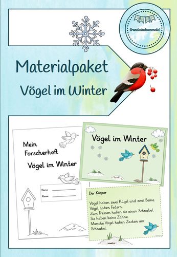 Materialpaket - Vögel im Winter ab Klasse 1 – Unterrichtsmaterial in den Fächern Deutsch ...