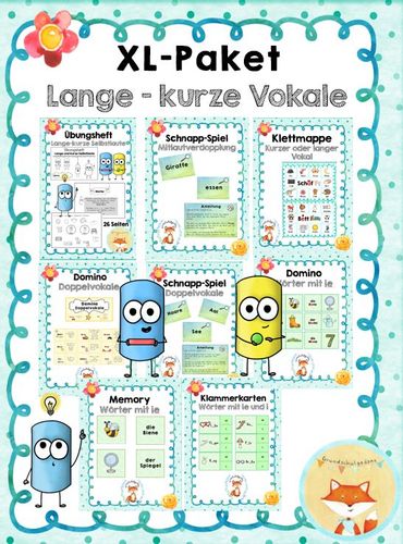 xl paket lange und kurze vokale Lange Und Kurze Vokale Grundschule Arbeitsblätter
XL Paket Lange und kurze Vokale – Unterrichtsmaterial in den Fächern