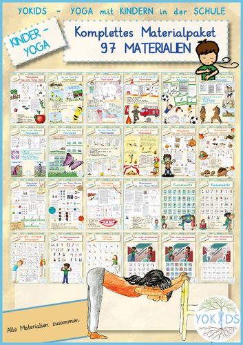 KOMPLETTES Materialpaket YOGA IN DER GRUNDSCHULE Kinderyoga – Unterrichtsmaterial in den Fächern ...