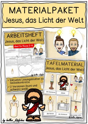 Sparpaket Jesus als Licht der Welt / Symbol Licht und Finsternis ...