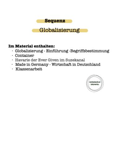 globalisierung arbeitsblatter zur sequenz Klett Globalisierung Arbeitsblätter
Globalisierung Arbeitsblätter zur Sequenz – Unterrichtsmaterial im