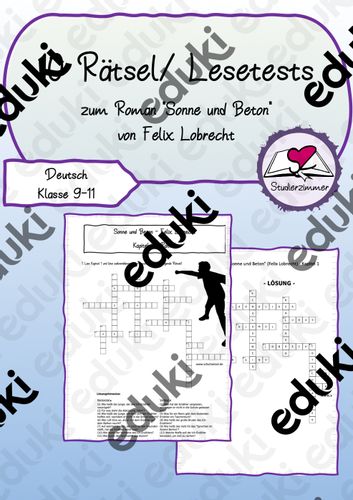10 ratsel lesetests zum roman sonne und beton klasse 9 11 Sonne Und Beton Unterrichtsmaterial
10 Rätsel Lesetests zum Roman "Sonne und Beton" Klasse 9 11