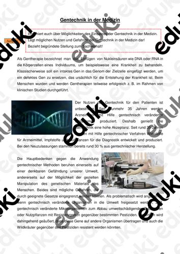 Ist die Gentechnik ethisch vertretbar? – Unterrichtsmaterial im Fach Ethik