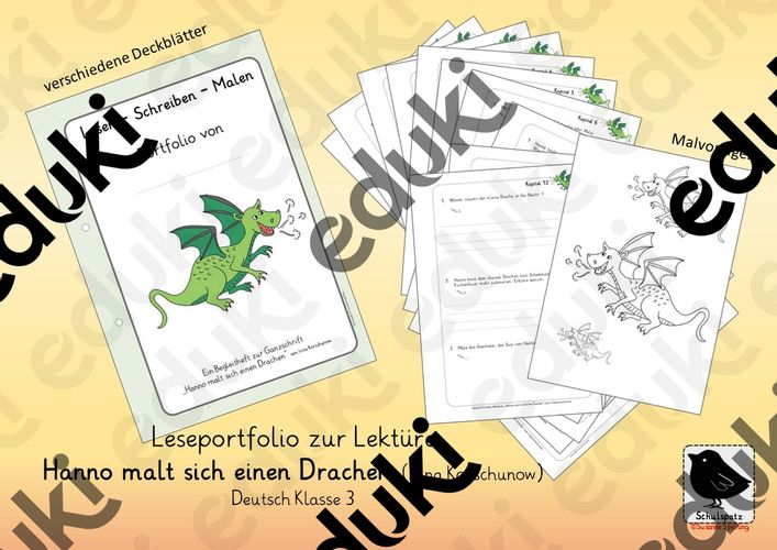 leseportfolio zur lektuere hanno malt sich einen drachen Hanno Malt Sich Einen Drachen Arbeitsblätter
Leseportfolio zur Lektüre "Hanno malt sich einen Drachen