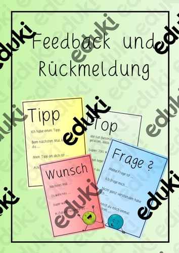 Rückmeldung und Feedback für Referate und Präsentationen ...