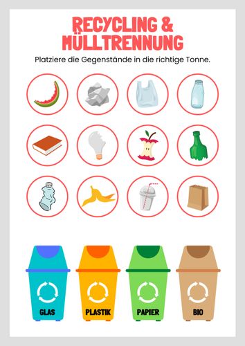 muelltrennung recycling arbeitsblatt Mülltrennung Unterrichtsmaterial
Mülltrennung Recycling Arbeitsblatt – Unterrichtsmaterial im Fach