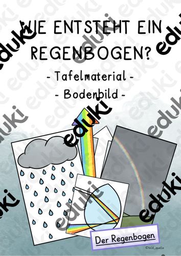 Wie entsteht ein Regenbogen? - Tafelmaterial / Bodenbild / Legematerial ...