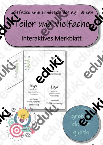 Gemeinsamer Teiler und Vielfaches - Interaktives Merkblatt ...