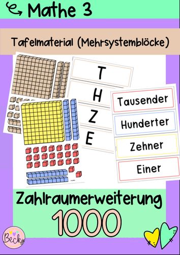 tafelmaterial nes material mehrsystemblocke bis 1000 Dienes Material Arbeitsblätter
Tafelmaterial Dienes Material Mehrsystemblöcke bis 1000