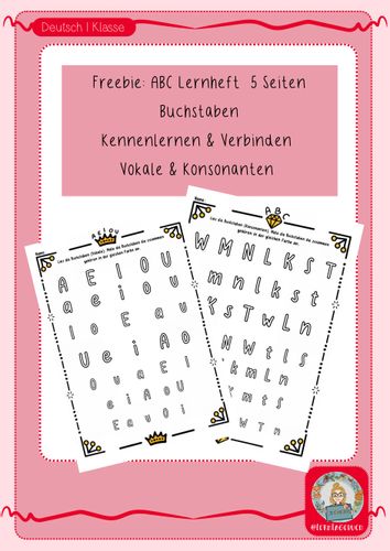Freebie Buchstaben. Lesen - Erkennen - Verbinden – Unterrichtsmaterial