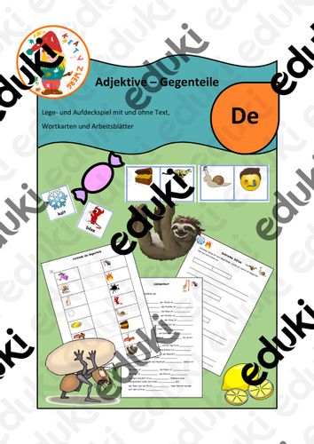 Adjektive: Gegensätze Gegenteile: Bildkarten, Spiele, Arbeitsblätter ...