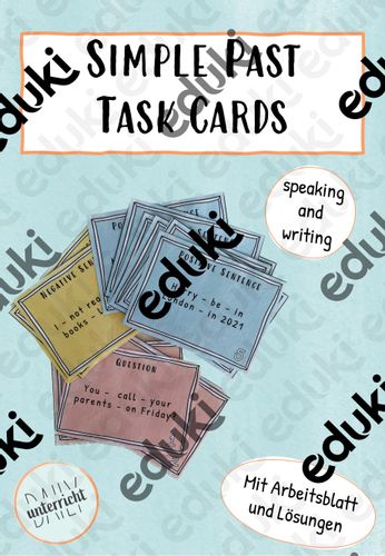 Simple Past - Task Cards Warm-Up/Quiz/Schreibaufgaben ...