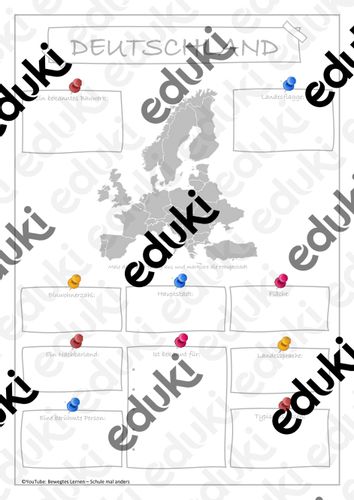 Steckbrief: Länder Europas – Unterrichtsmaterial im Fach Erdkunde