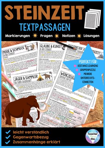steinzeit arbeitsblaetter 5 textpassagen mit markierungen fragen loesungen Steinzeit Arbeitsblätter
Steinzeit Arbeitsblätter