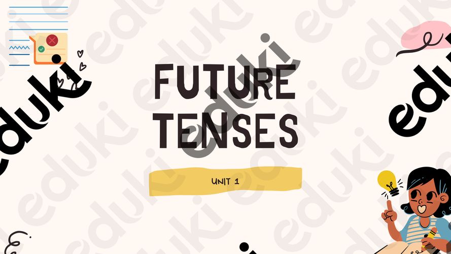 Comprender Future Tense FUTURE TENSES - material de la siguiente asignatura English / Inglés