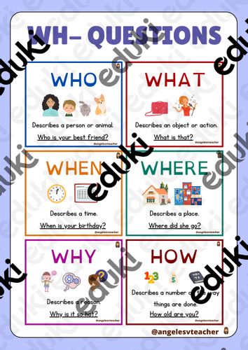 Wh- questions - material de la siguiente asignatura English / Inglés